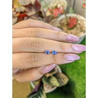 0.82&nbsp;Ct.Tw.Total Carat Weight Blue Sapphire Pair from Ceylon (Sri Lanka) Life Style