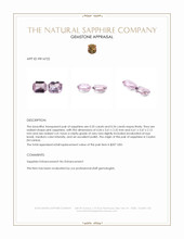 0.69 Ct.Tw.Total Carat Weight Pink Sapphire Pair from Ceylon (Sri Lanka) Appraisal