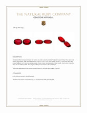 4.35&nbsp;Ct.Tw.Total Carat Weight Ruby Pair from Mozambique Appraisal
