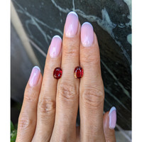 4.35&nbsp;Ct.Tw.Total Carat Weight Ruby Pair from Mozambique Life Style