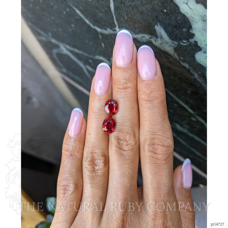 4.48 Ct.Tw. Ruby Pair from Mozambique