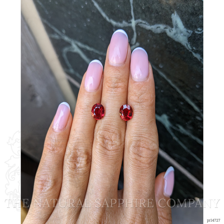 4.48 Ct.Tw. Ruby Pair from Mozambique