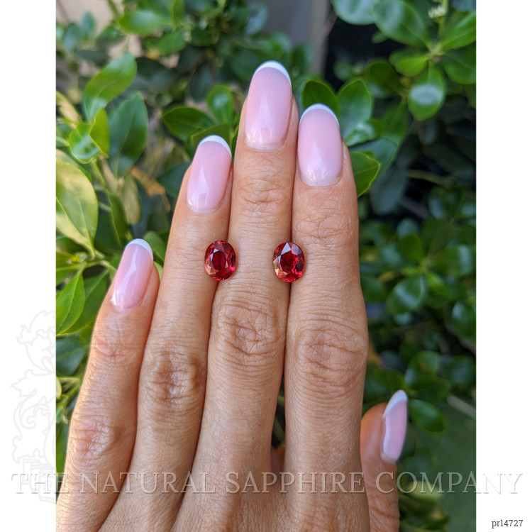 4.48 Ct.Tw. Ruby Pair from Mozambique