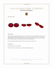 4.63&nbsp;Ct.Tw.Total Carat Weight Ruby Pair from Mozambique Appraisal