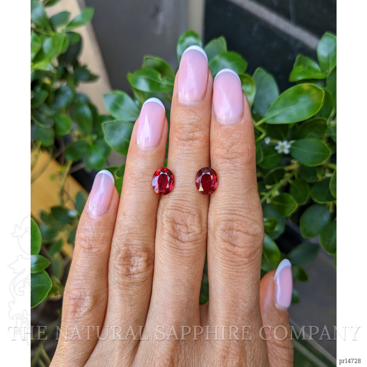 4.63 Ct.Tw. Ruby Pair from Mozambique