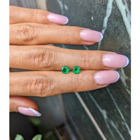 0.73 Ct.Tw.Total Carat Weight Emerald Pair from Colombia Life Style