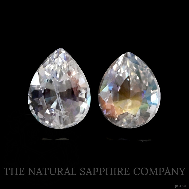 0.94 Ct.Tw. Rainbow Moonstone Pair from Ceylon (Sri Lanka)
