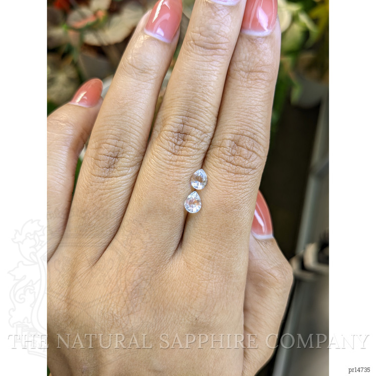 0.94 Ct.Tw. Rainbow Moonstone Pair from Ceylon (Sri Lanka)