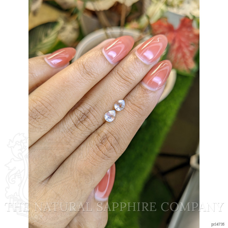 0.94 Ct.Tw. Rainbow Moonstone Pair from Ceylon (Sri Lanka)
