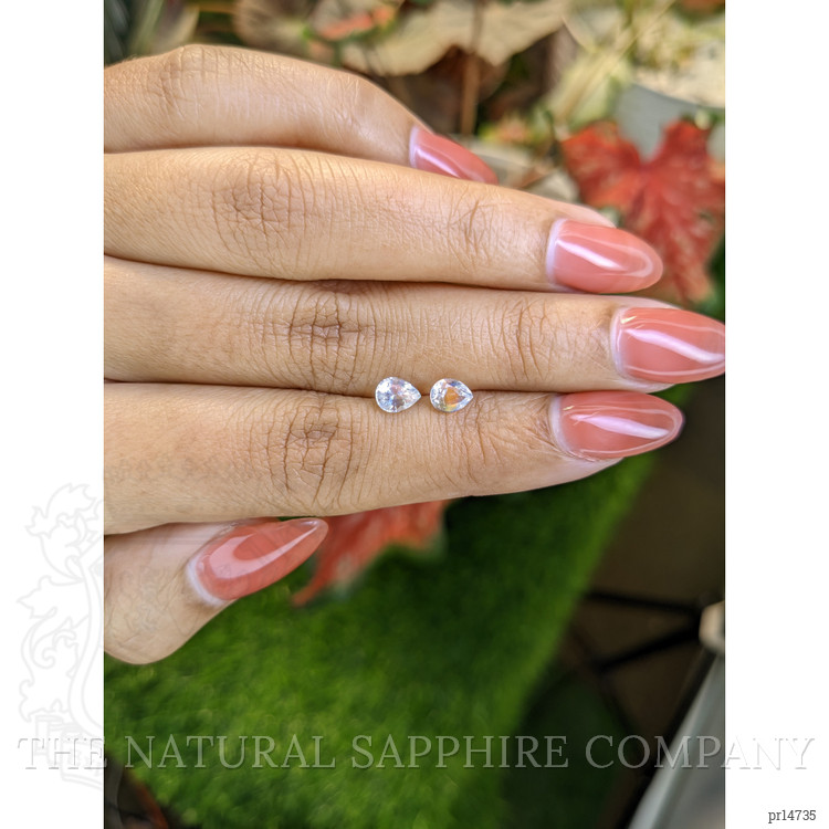 0.94 Ct.Tw. Rainbow Moonstone Pair from Ceylon (Sri Lanka)