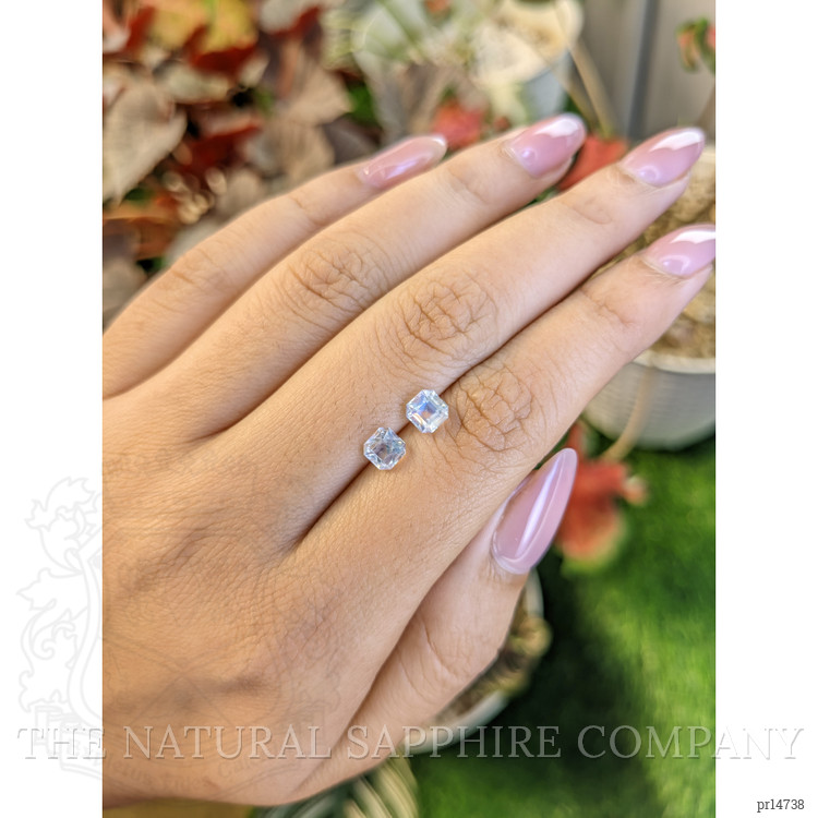 1.18 Ct.Tw. Rainbow Moonstone Pair from Ceylon (Sri Lanka)