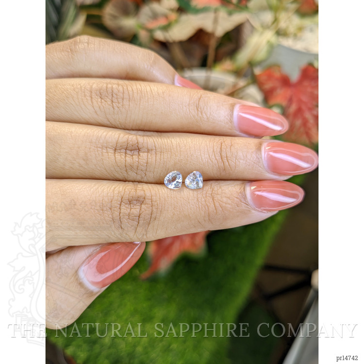 0.97 Ct.Tw. Rainbow Moonstone Pair from Ceylon (Sri Lanka)