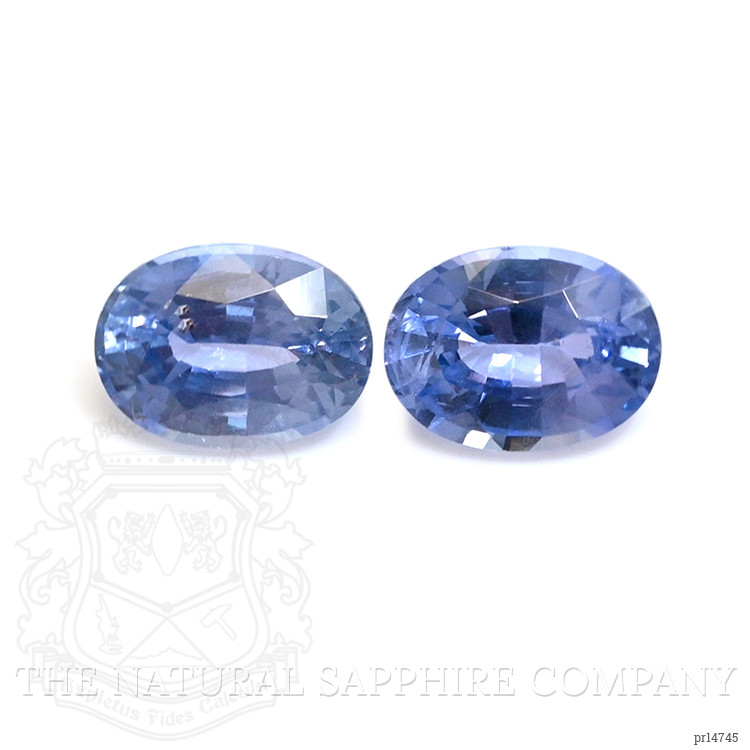 2.08 Ct.Tw. Blue Sapphire Pair from Ceylon (Sri Lanka)