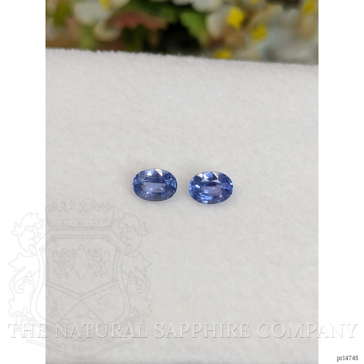 2.08 Ct.Tw. Blue Sapphire Pair from Ceylon (Sri Lanka)
