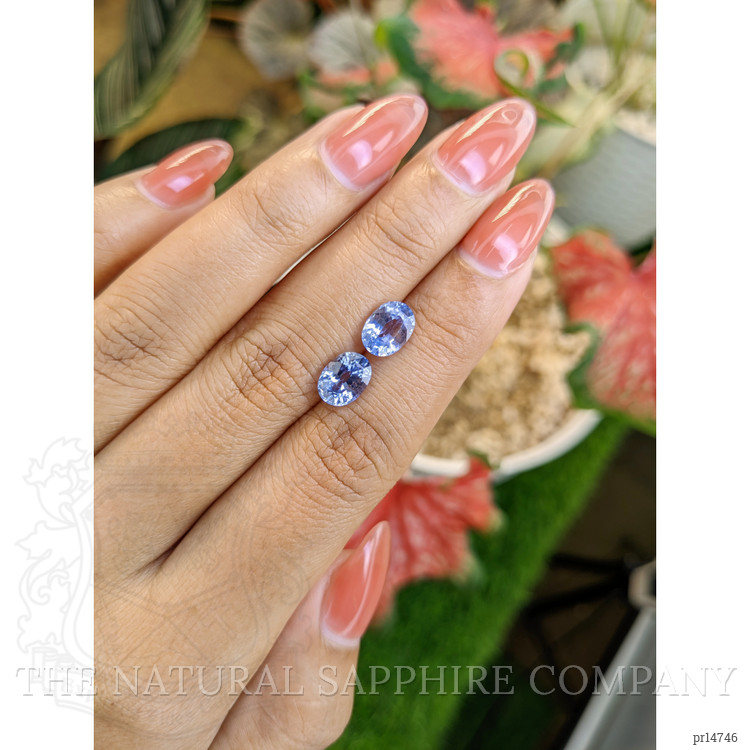 3.55 Ct.Tw. Blue Sapphire Pair from Ceylon (Sri Lanka)