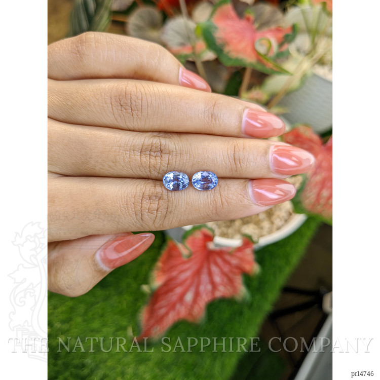 3.55 Ct.Tw. Blue Sapphire Pair from Ceylon (Sri Lanka)