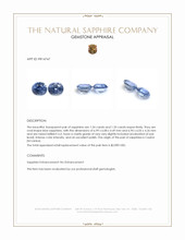 2.89&nbsp;Ct.Tw.Total Carat Weight Blue Sapphire Pair from Ceylon (Sri Lanka) Appraisal
