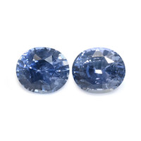 2.89&nbsp;Ct.Tw.Total Carat Weight Blue Sapphire Pair from Ceylon (Sri Lanka) Video