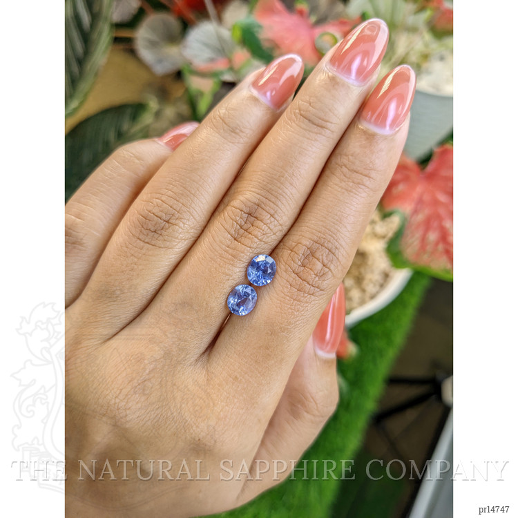 2.89 Ct.Tw. Blue Sapphire Pair from Ceylon (Sri Lanka)