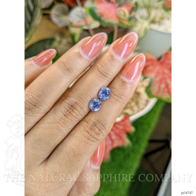 2.89 Ct.Tw. Blue Sapphire Pair from Ceylon (Sri Lanka)