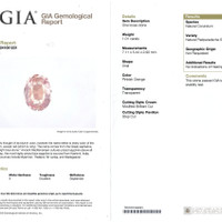 2.02 Ct.Tw.Total Carat Weight Padparadscha Sapphire Pair from Ceylon (Sri Lanka) Scan Report