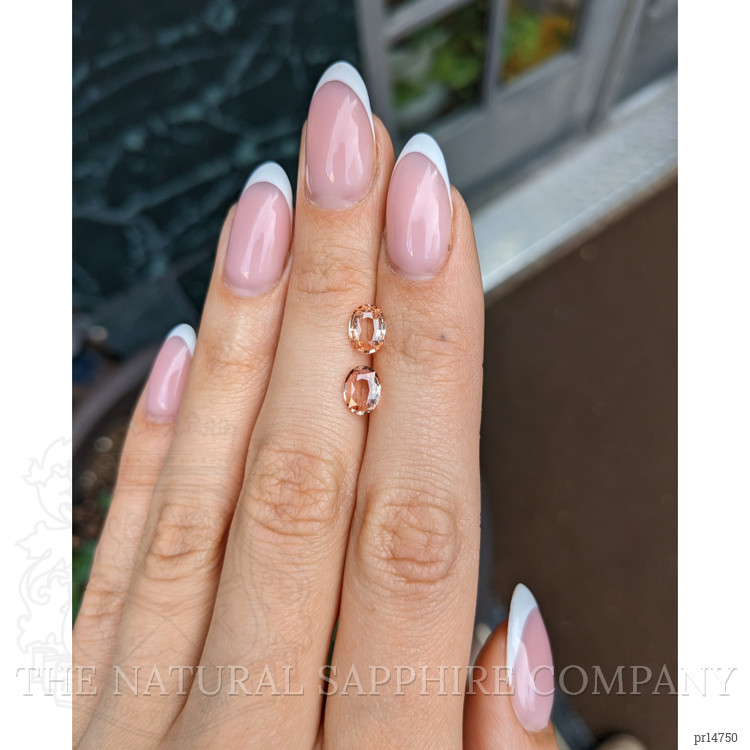 2.02 Ct.Tw. Padparadscha Sapphire Pair from Ceylon (Sri Lanka)