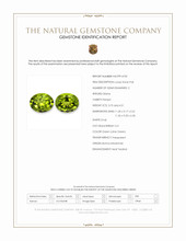 8.26 Ct.Tw.Total Carat Weight Green (Lime Green) Peridot Pair from Burma (Myanmar) Scan Report