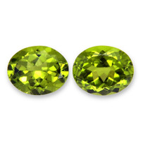 8.26&nbsp;Ct.Tw.Total Carat Weight Green (Lime Green) Peridot Pair from Burma (Myanmar) Video