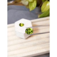 8.26&nbsp;Ct.Tw.Total Carat Weight Green (Lime Green) Peridot Pair from Burma (Myanmar) Life Style