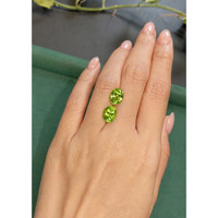 5.91&nbsp;Ct.Tw.Total Carat Weight Yellowish Green Peridot Pair from Burma (Myanmar) Life Style