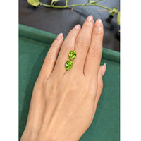 5.91&nbsp;Ct.Tw.Total Carat Weight Yellowish Green Peridot Pair from Burma (Myanmar) Life Style