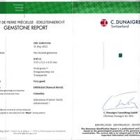 1.59&nbsp;Ct.Tw.Total Carat Weight Emerald Pair from Colombia - Muzo Scan Report