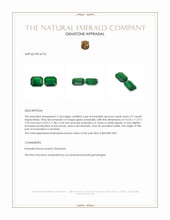 15.41 Ct.Tw.Total Carat Weight Emerald Pair from Colombia Appraisal