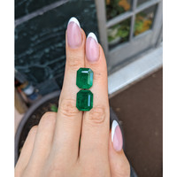 15.41&nbsp;Ct.Tw.Total Carat Weight Emerald Pair from Colombia Life Style