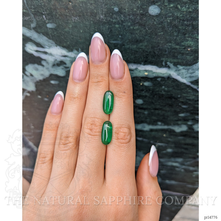 6.01 Ct.Tw. Cabochon Emerald Pair from Colombia