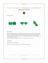 4.25&nbsp;Ct.Tw.Total Carat Weight Emerald Pair from Colombia Appraisal
