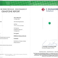 4.25&nbsp;Ct.Tw.Total Carat Weight Emerald Pair from Colombia Scan Report