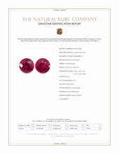 1.02&nbsp;Ct.Tw.Total Carat Weight Pinkish Red Ruby Pair from Burma (Myanmar) Scan Report