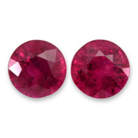 1.02&nbsp;Ct.Tw.Total Carat Weight Pinkish Red Ruby Pair from Burma (Myanmar) Video