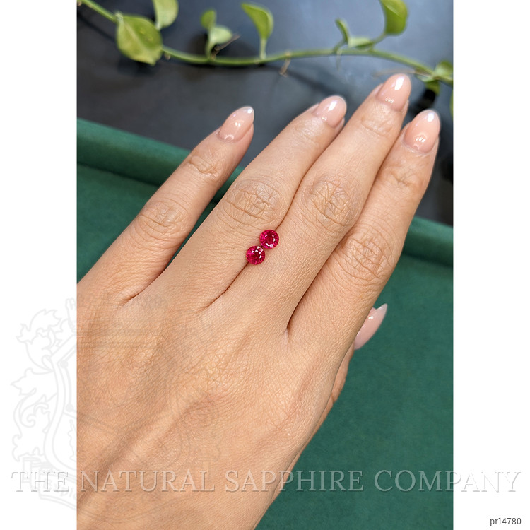 1.02 Ct.Tw. Pinkish Red Ruby Pair from Burma (Myanmar)