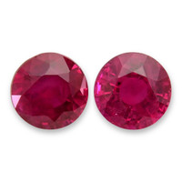 1.01&nbsp;Ct.Tw.Total Carat Weight Pinkish Red Ruby Pair from Burma (Myanmar) Video