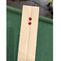 1.01&nbsp;Ct.Tw.Total Carat Weight Pinkish Red Ruby Pair from Burma (Myanmar) Life Style