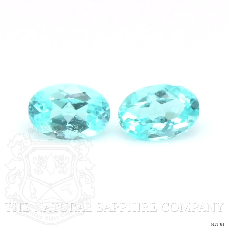 0.20 Ct.Tw. Greenish Blue Paraiba Tourmaline Pair from Brazil