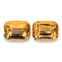 22.03&nbsp;Ct.Tw.Total Carat Weight Orangish Yellow Citrine Pair from Brazil Video