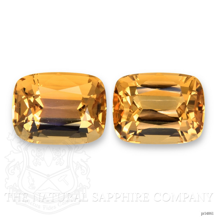 22.03 Ct.Tw. Orangish Yellow Citrine Pair from Brazil