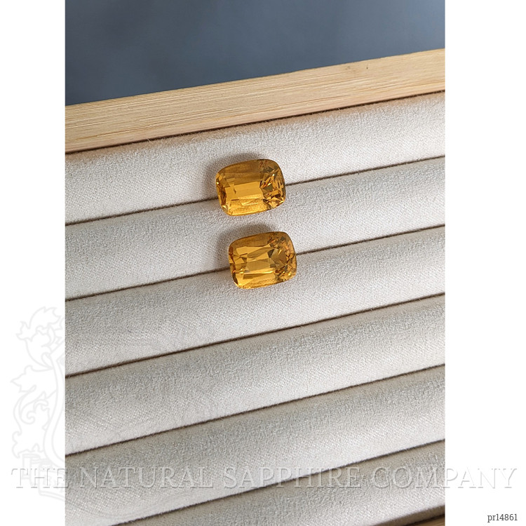 22.03 Ct.Tw. Orangish Yellow Citrine Pair from Brazil