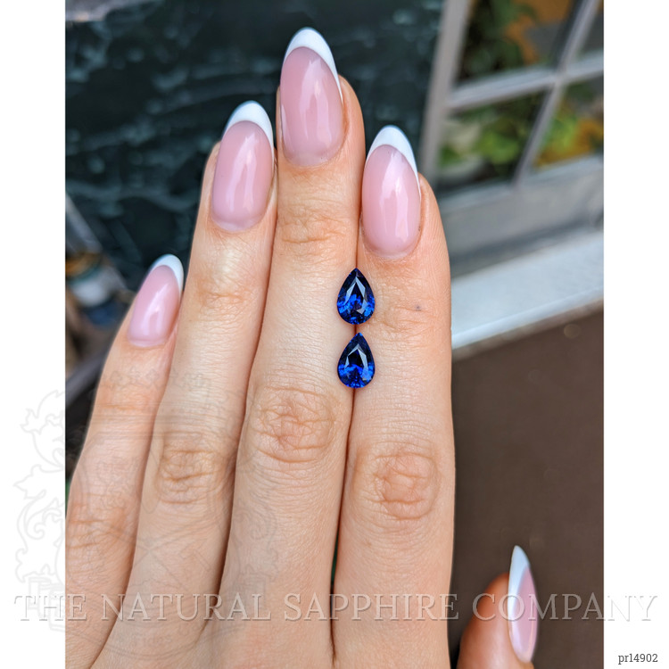 3.62 Ct.Tw. Blue Sapphire Pair from Ceylon (Sri Lanka)
