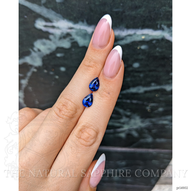 3.62 Ct.Tw. Blue Sapphire Pair from Ceylon (Sri Lanka)