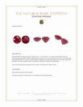 2.44&nbsp;Ct.Tw.Total Carat Weight Ruby Pair from Mozambique Appraisal