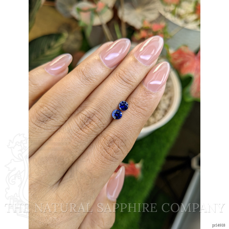 0.87 Ct.Tw. Blue Sapphire Pair from Ceylon (Sri Lanka)